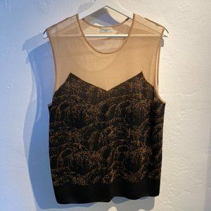 🛑SOLD🛑 DRIES VAN NOTEN metallic knit top